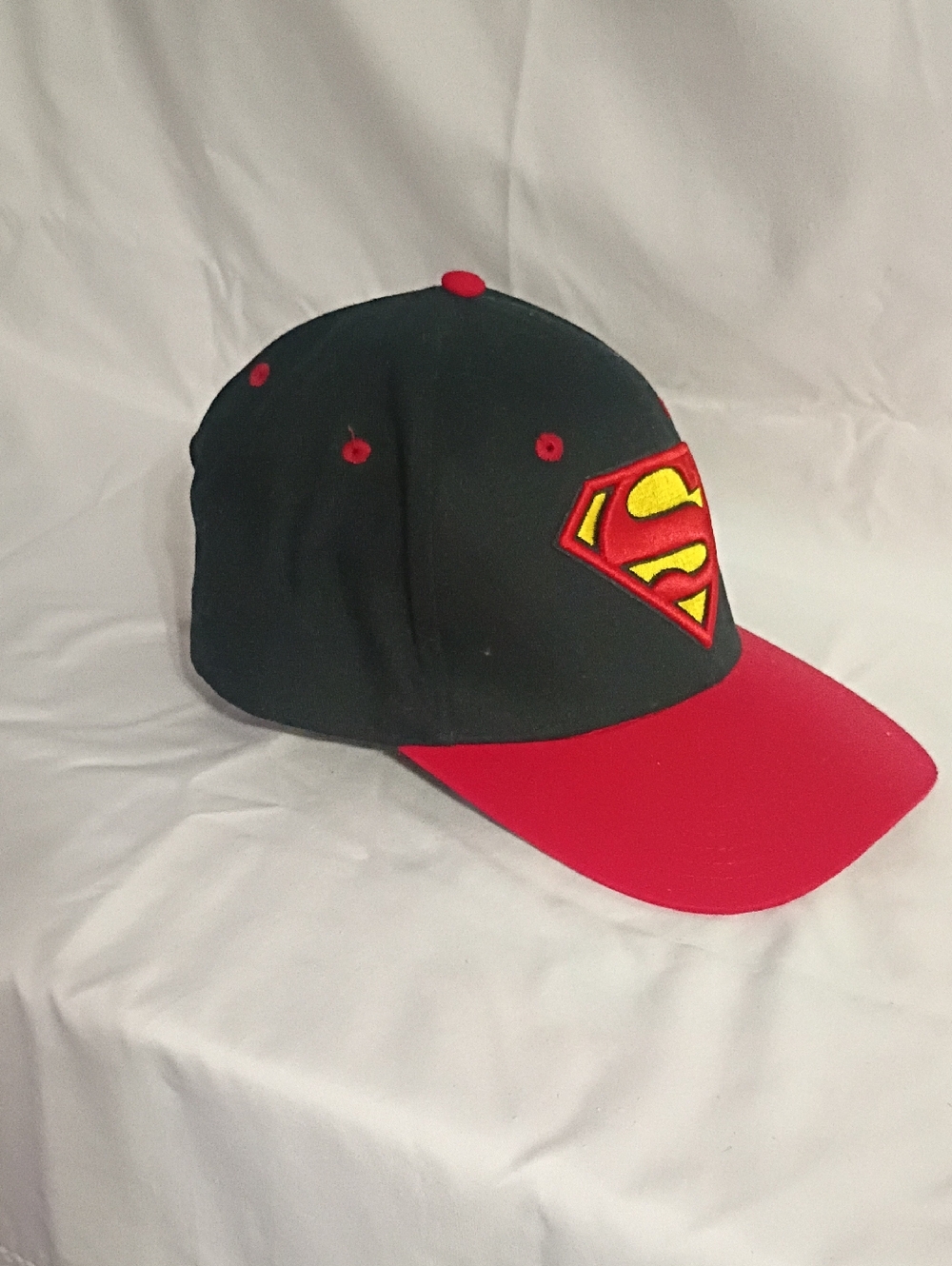 DC Comics Superman Black Cap with Red Brim and Yellow Logo